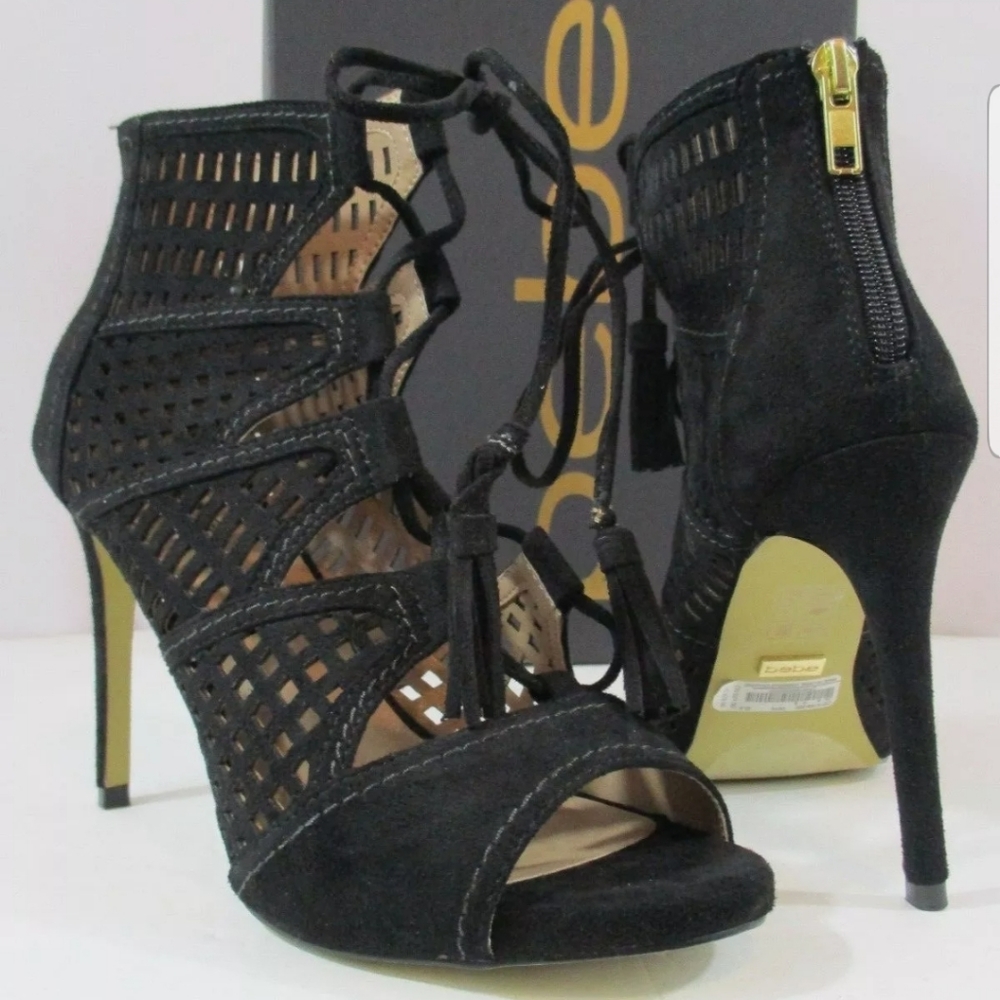 NEW BEBE Sadin Laser-cut Sandals  Retail $91Bol